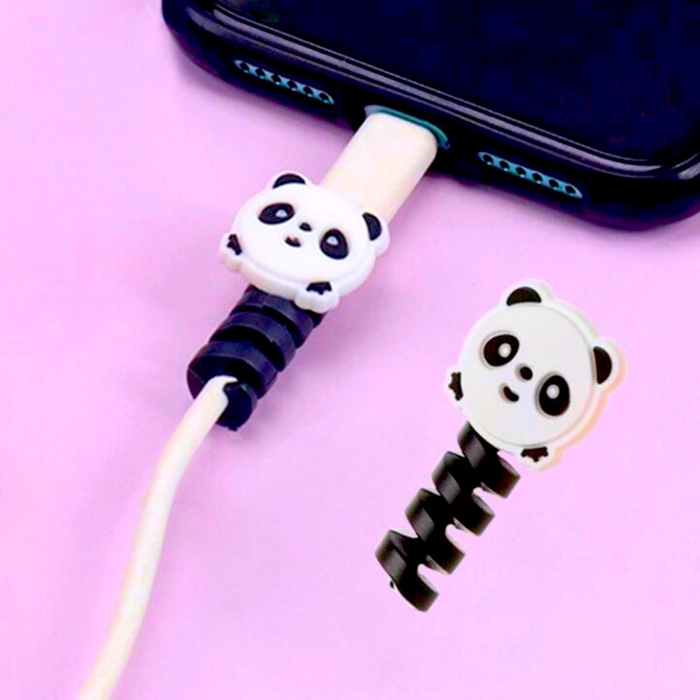 2 Pack Data Cable Protectors Pandas